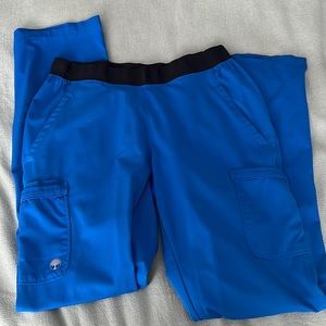 Royal blue healing hands scrub pants